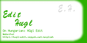 edit hugl business card